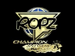 Sticker | ropz (Gold, Champion) | Antwerp 2022