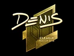 Sticker | denis (Gold) | Boston 2018