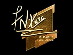 Sticker | fnx (Gold) | Boston 2018