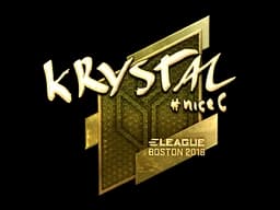 Sticker | kRYSTAL (Gold) | Boston 2018