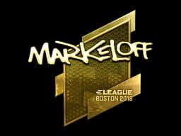 Sticker | markeloff (Gold) | Boston 2018