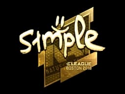 Sticker | s1mple (Gold) | Boston 2018