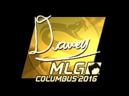 Sticker | DAVEY (Gold) | MLG Columbus 2016