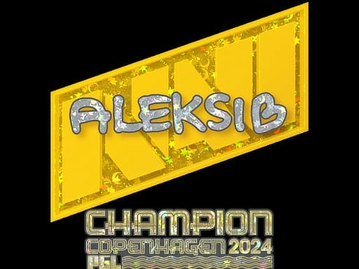 Sticker | Aleksib (Glitter, Champion) | Copenhagen 2024