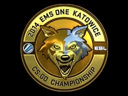 Sticker | Gold ESL Wolf (Foil) | Katowice 2014