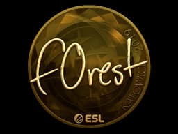 Sticker | f0rest (Gold) | Katowice 2019