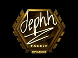 Sticker | dephh (Gold) | London 2018