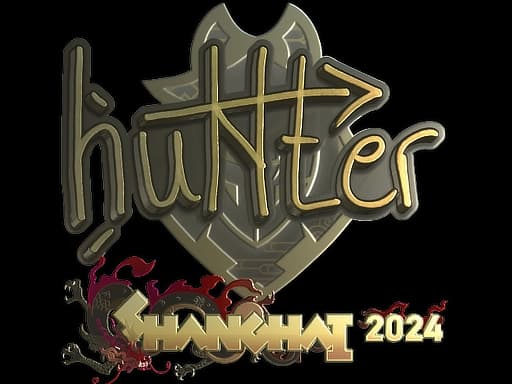 Sticker | huNter- (Gold) | Shanghai 2024