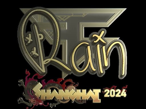 Sticker | rain (Gold) | Shanghai 2024